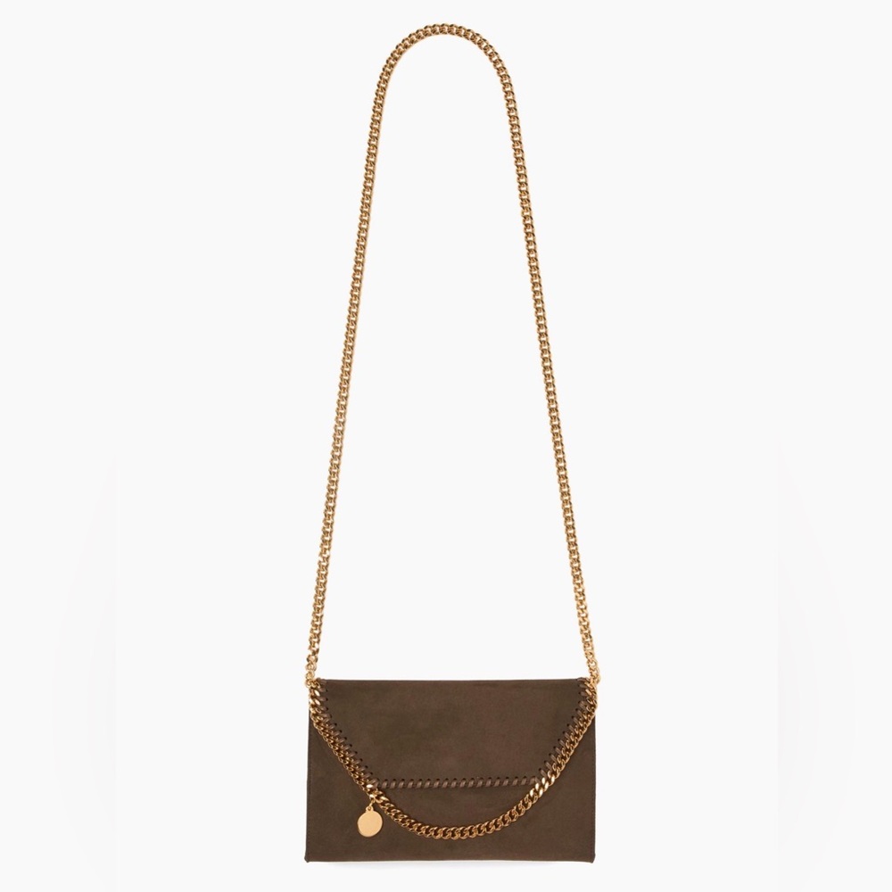 Stella McCartney Brown Crossbody Bag with Gold Chain
